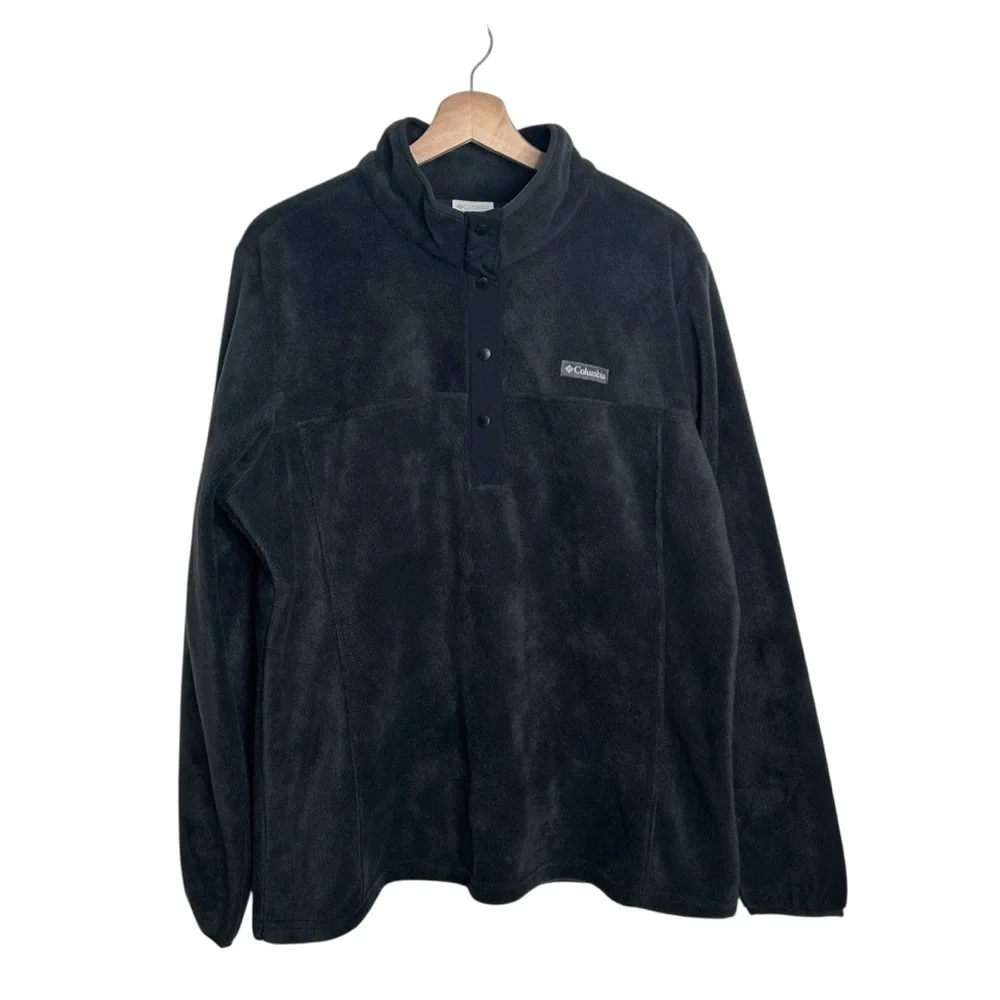 Columbia Women's Black Benton Springs 1/2 Snap Pullover Fleece Size XXL